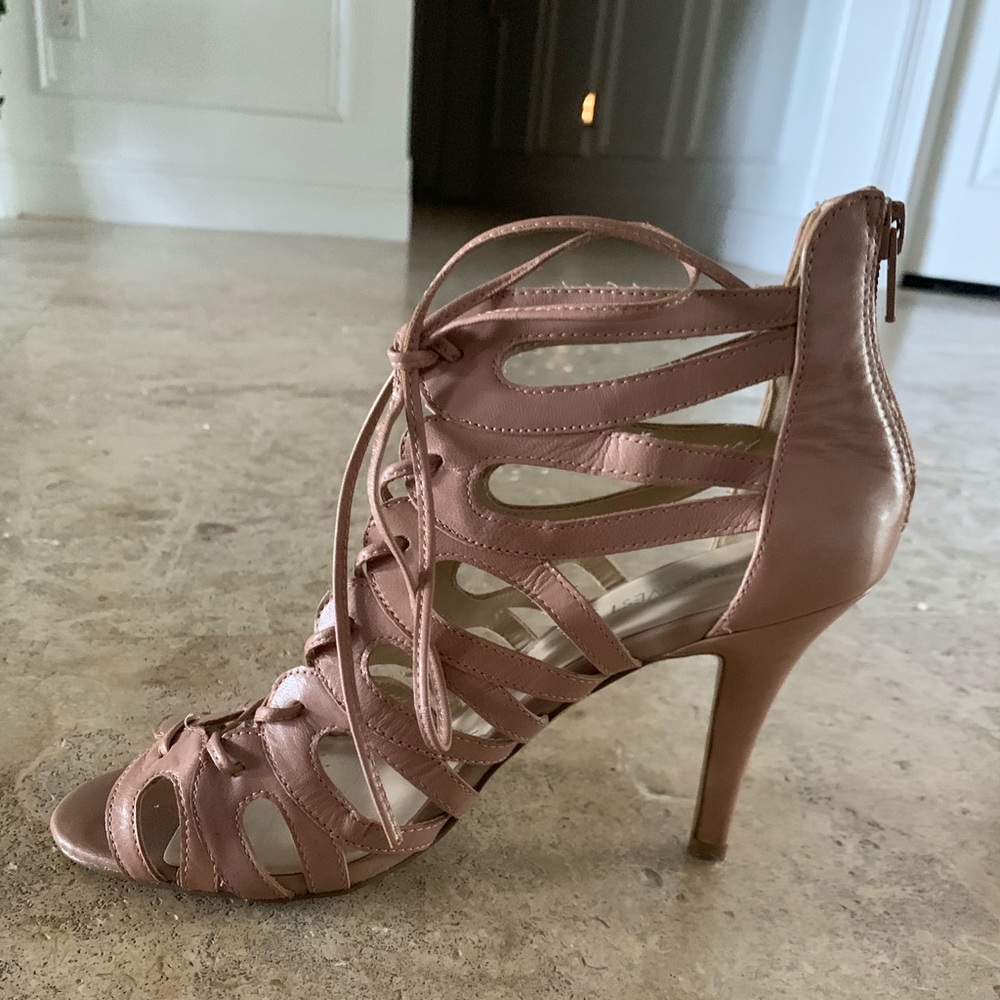 Nine West heels; gently worn; blush nude; size 8.5